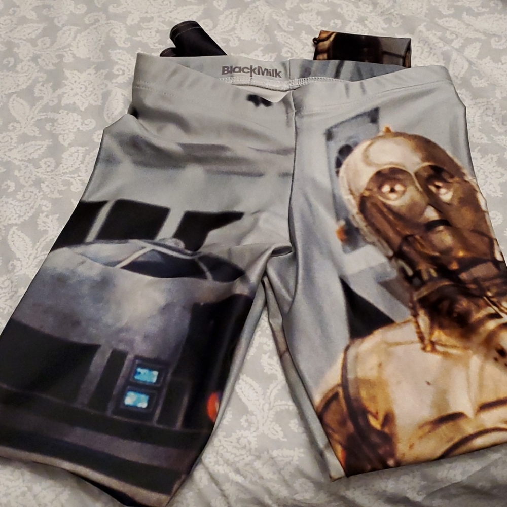 R2D2 and C3PO Black Milk Leggings